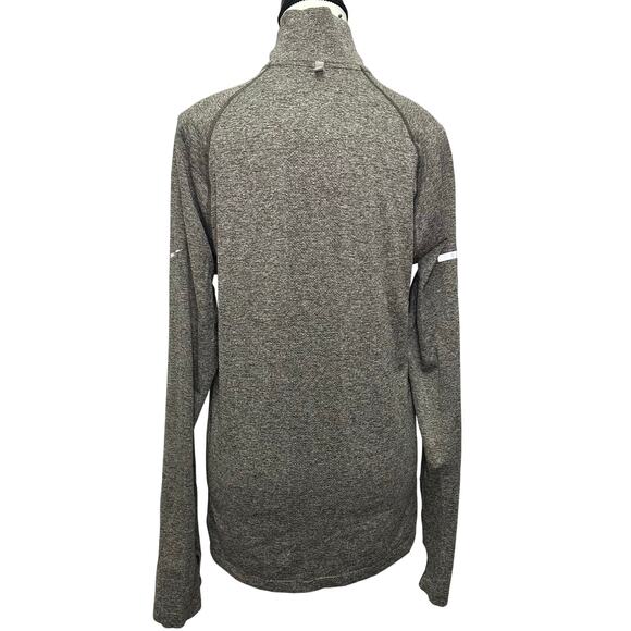 Nike Dri-FIT Heather Gray Quarter-Zip Pullover Top - Size Medium - Picture 3 of 8